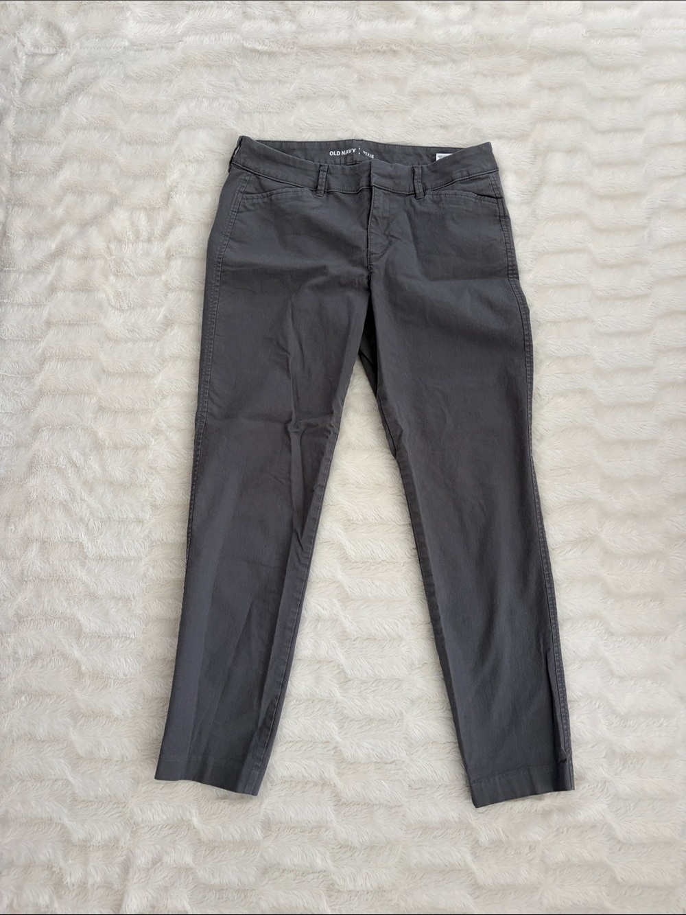 Old Navy Women's Charcoal Gray Ankle-Length Straight Pants